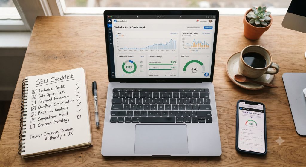 on-page SEO checklist for a new business website