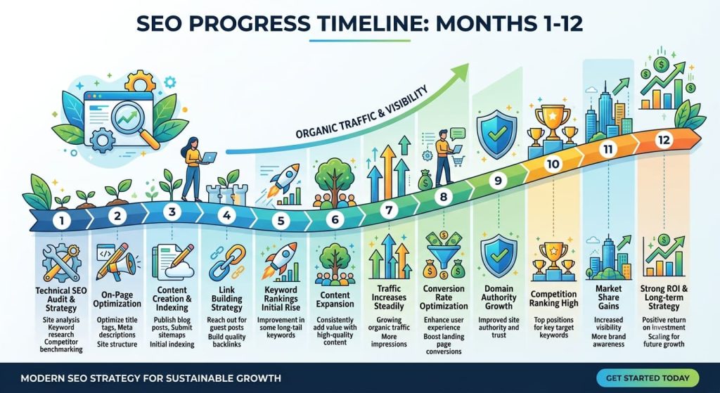 realistic seo timeline for small businesses